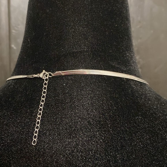 Vintage Sterling 925 silver & Aquamarine stone pendant with Necklace with bag - Picture 3 of 13